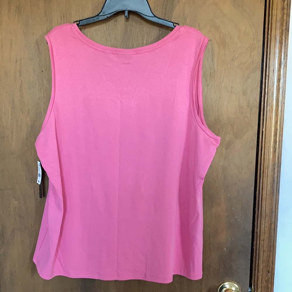 Preswick & Moore top sleeveless pink top with stretch casual size 3X - Picture 12 of 15